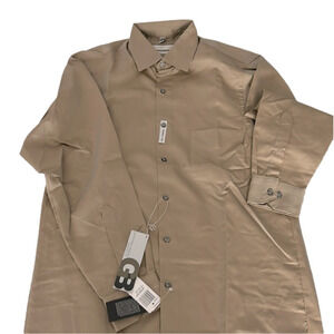TAN men dress shirt long sleeve size 15/ 32/33 wrinkle free Gregory Beene